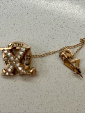 Diamond & Gold Chi Omega Sorority Pin
